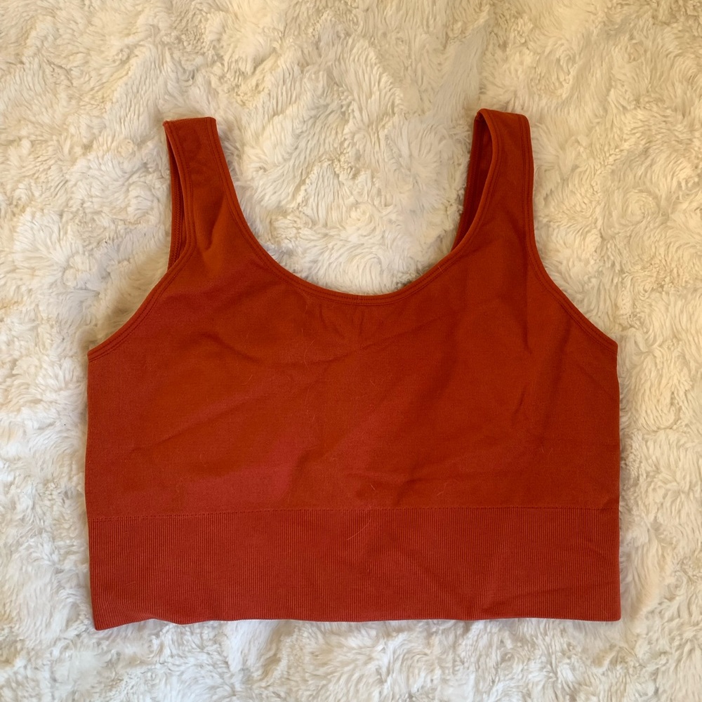 Red workout top